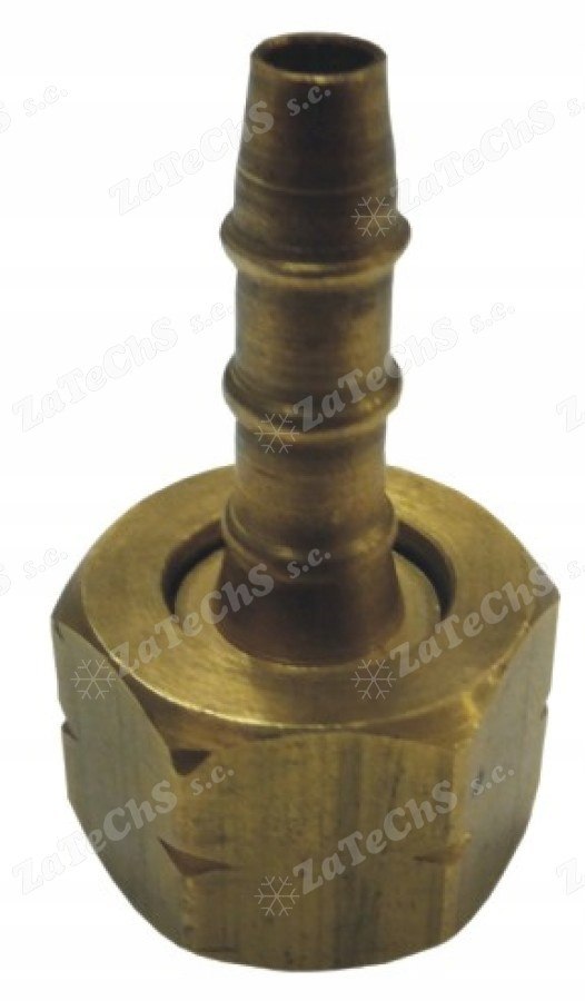Złączka na wąż gazowy 3/8" lewy x fi 6 mm Złączka na wąż gazowy 3/8" lewy x fi 6 mm