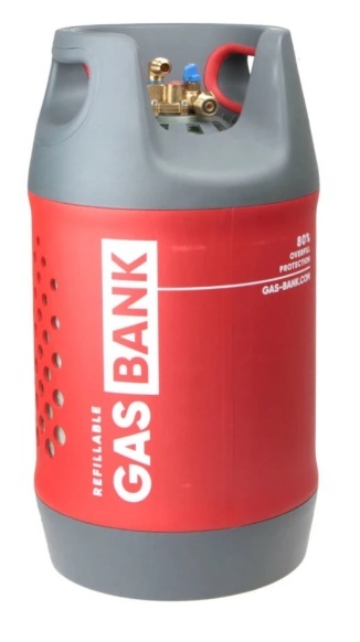 Butla gazowa kompozytowa LPG 11kg GasBank MULTI z wielozaworem OPD