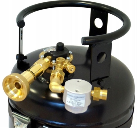 Butla gazowa stalowa Propan Butan LPG z wielozaworem CAMPKO 16kg (30l) Butla gazowa stalowa Propan Butan LPG z wielozaworem CAMPKO 16kg (30l)