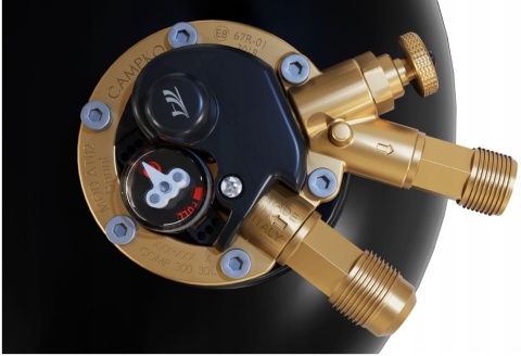 Butla stalowa CAMPKO 36l z wielozaworem Multi 80% - do takowania gazu LPG