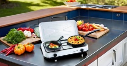 Dwupalnikowa przenośna kuchenka gazowa 2,6 kW Kemper 104981