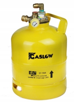 Gaslow 2,7kg kompaktowa butla gazowa do napełniania LPG zawór DUO kamper