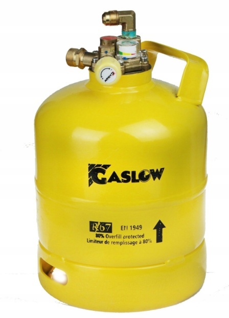 Gaslow 2,7kg kompaktowa butla gazowa do napełniania LPG zawór DUO kamper Gaslow 2,7kg kompaktowa butla gazowa do napełniania LPG zawór DUO kamper