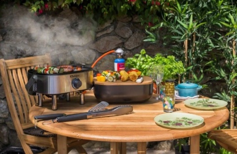 Grill Gazowy Przenośny 2,7kW SAHARA Mini BBQ Black na kartusz 7/16" i butle