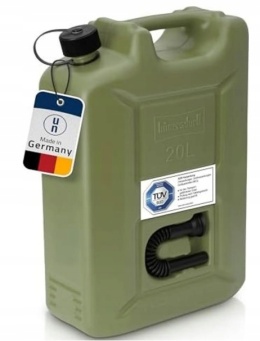 Kanister Hünersdorff Profi 802000 oliwkowy - ADR - 20l na paliwo atest TÜV