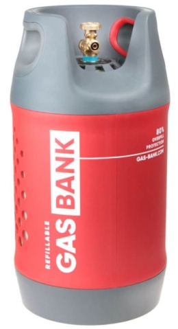 Ultralekka butla kompozytowa GasBank SINGLE 11kg - do tankowania LPG kamper