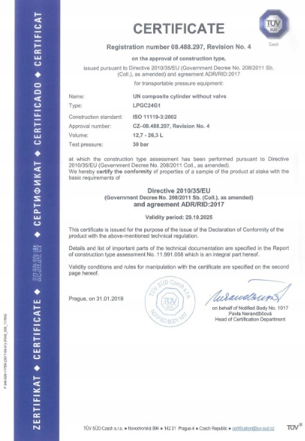 Ultralekka butla kompozytowa GasBank SINGLE 11kg - do tankowania LPG kamper Ultralekka butla kompozytowa GasBank SINGLE 11kg - do tankowania LPG kamper