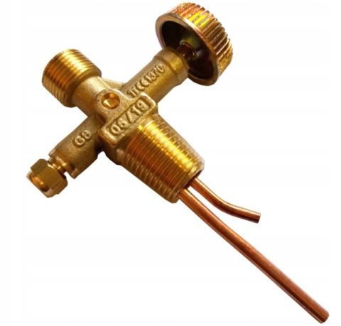 Zawór do butli gazowych turystycznych 1kg 2kg 3kg 5kg gwint 3/8" nowy