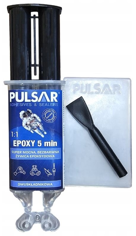 Żywica epoksydowa z płytką Pulsar Epoxy 5 min bezbarwna 25 ml