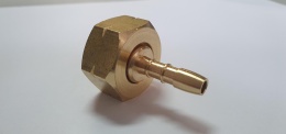 Mosiężna złączka gwint LH 21,8mm do butli gazowej 11kg na wąż 9mm uszczelka