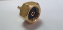 Mosiężna złączka gwint LH 21,8mm do butli gazowej 11kg na wąż 9mm uszczelka