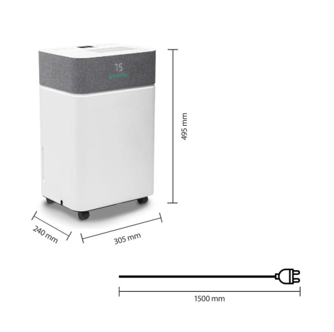 Osuszacz powietrza TROTEC TTK 63E WiFi 20l/24h Jonizacja do 45 m²