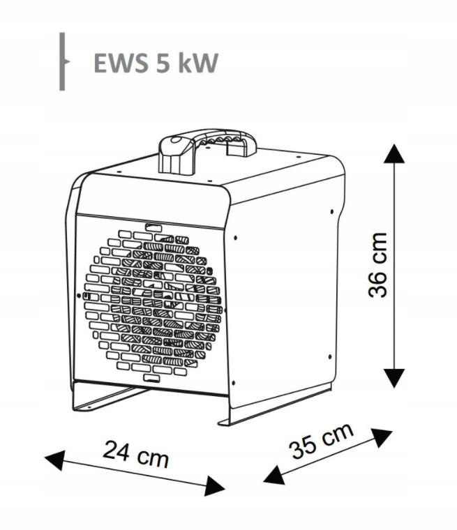 Nagrzewnica elektryczna 5kW Warmtec EWS-5