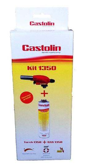 Palnik do lutowania Castolin Kit 1350 Torch - zestaw z butlą z gazem 7/16 Palnik do lutowania Castolin Kit 1350 Torch - zestaw z butlą z gazem 7/16