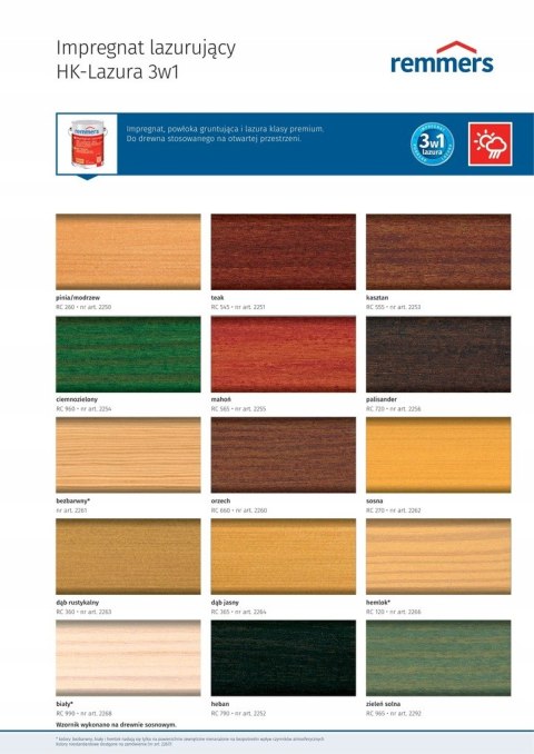 Remmers HK-Lasur Impregnat do Drewna Kasztan 5 L Remmers HK-Lasur Impregnat do Drewna Kasztan 5 L