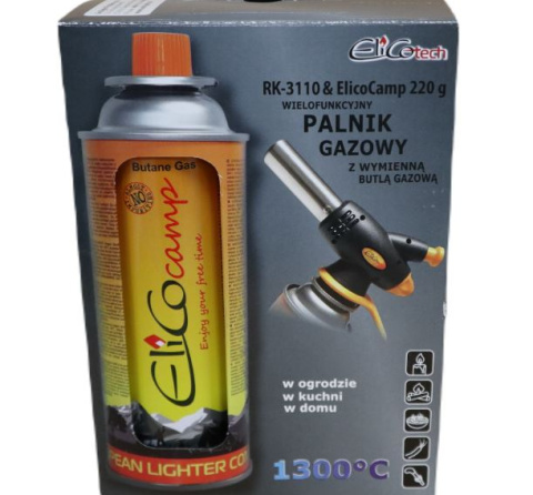 Palnik gazowy ElicoTech RK-3110+Gaz 220g Palnik gazowy ElicoTech RK-3110+Gaz 220g