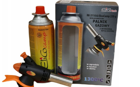 Palnik gazowy ElicoTech RK-3110+Gaz 220g Palnik gazowy ElicoTech RK-3110+Gaz 220g